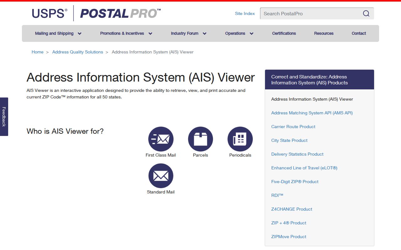 Lindenwold ZIP code directory USPS AIS address-quality fields